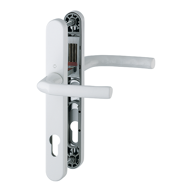 HOPPE Birmingham 92mm UPVC Lever Door Furniture 215mm Screw Centers 1117/3810N 92mm Centres - White