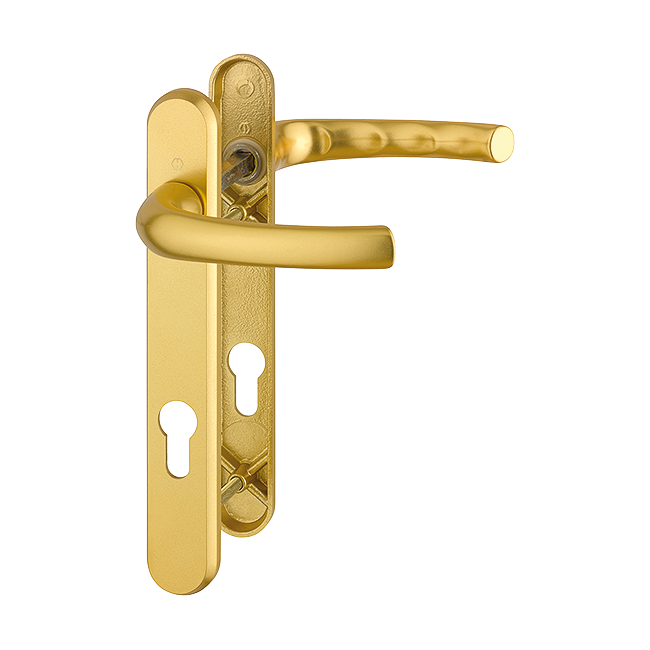 HOPPE Tokyo 92mm UPVC Lever Door Furniture 1710RH/3370N/3360N 92mm Centres - Gold