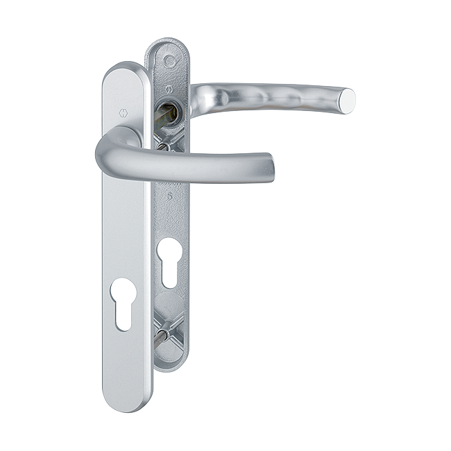 HOPPE Tokyo 92mm UPVC Lever Door Furniture 1710RH/3370N/3360N 92mm Centres - Silver