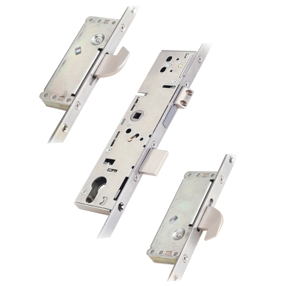 ERA Lever Operated Latch & Deadbolt Split Spindle With 2 Large Hooks 20mm Radius Faceplate 45/92