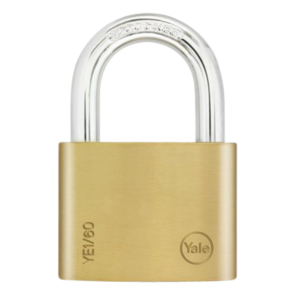 YALE Essential Standard Open Shackle Padlock 60mm Keyed To Differ YE1/60/132/1 Single - Brass