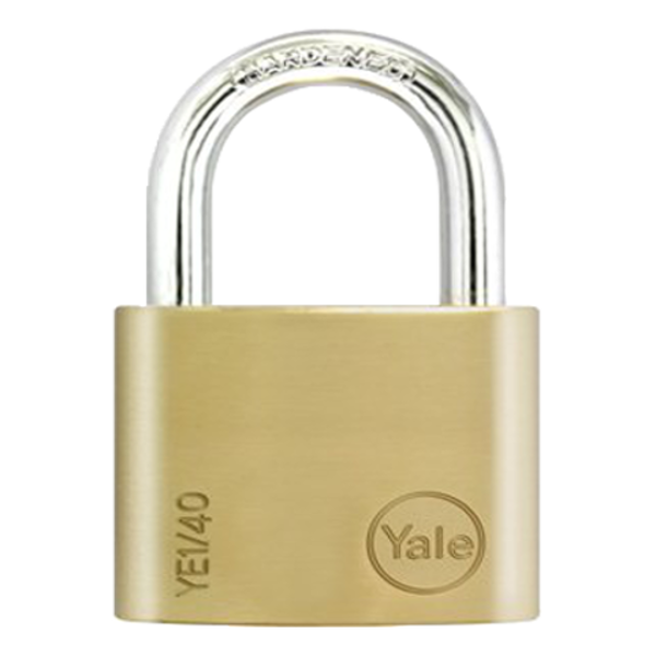 YALE Essential Standard Open Shackle Padlock 40mm Keyed Alike YE1/40/122/1 Single - Brass