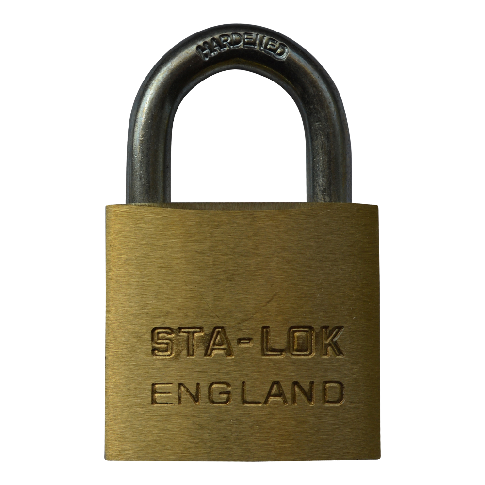 B&G STA-LOCK C Series Brass Open Shackle Padlock - Steel Shackle 38mm Keyed To Differ C150 - Brass