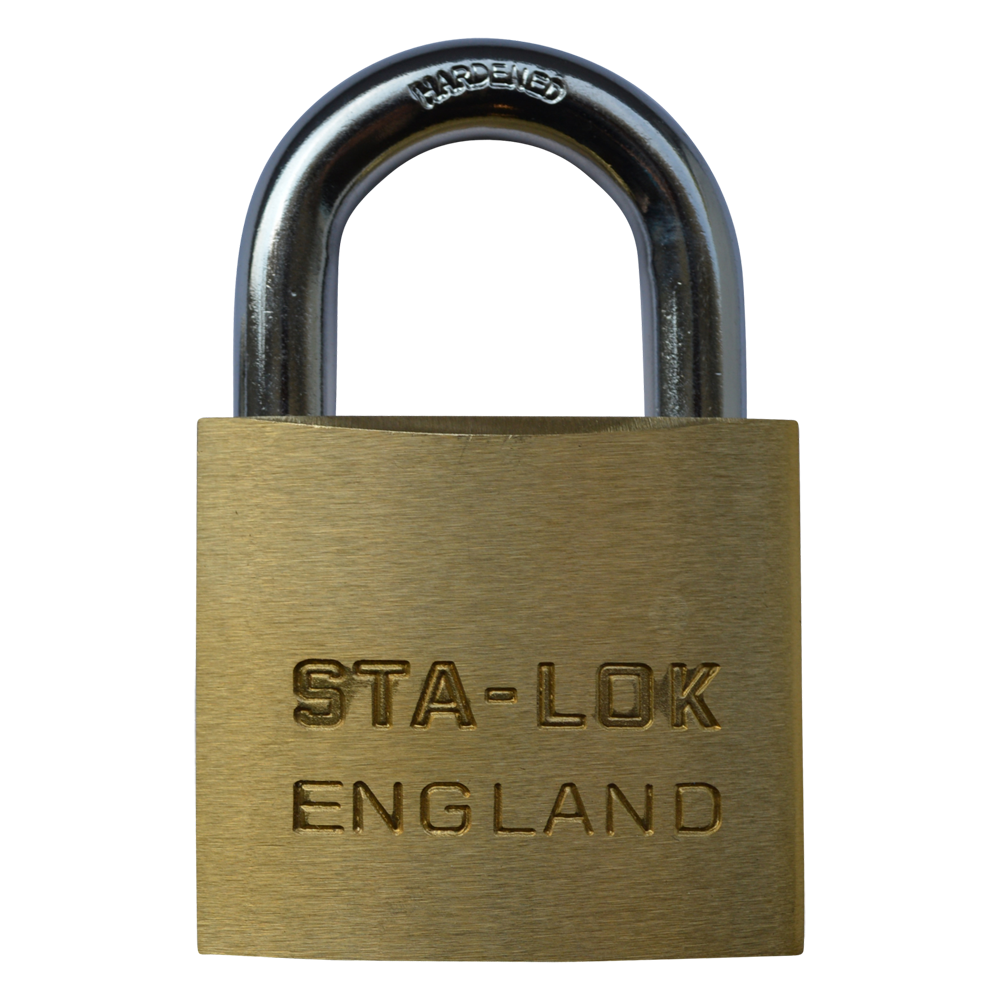 B&G STA-LOCK C Series Brass Open Shackle Padlock - Steel Shackle 51mm Keyed To Differ C250 - Brass