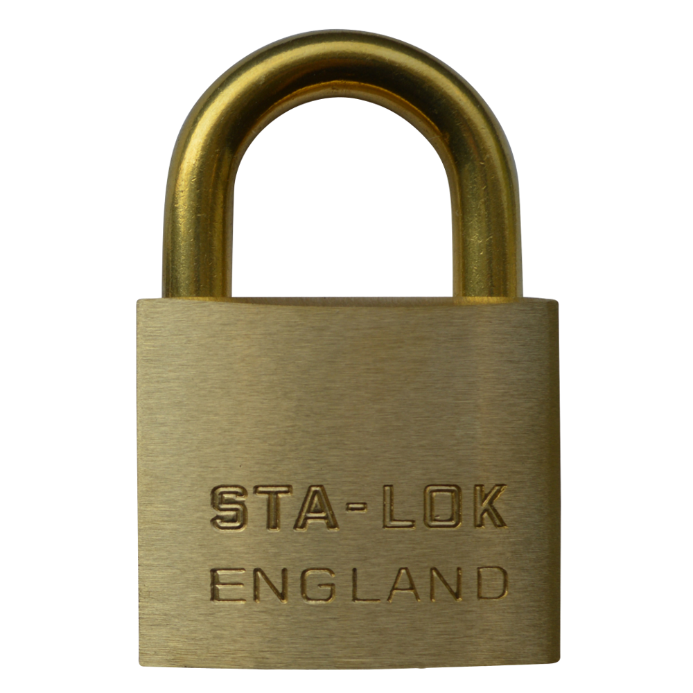 B&G STA-LOCK C Series Brass Open Shackle Padlock - Brass Shackle 51mm Keyed To Differ C250BS - Brass