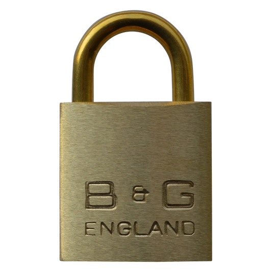 B&G Warded Brass Open Shackle Padlock - Brass Shackle 32mm Keyed Alike D4 D101B - Brass