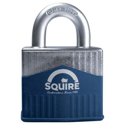 SQUIRE Warrior Open Shackle Padlock Key Locking 55mm - Blue & Silver