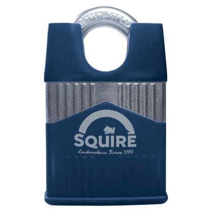 SQUIRE Warrior Closed Shackle Padlock Key Locking 45mm - Blue & Silver