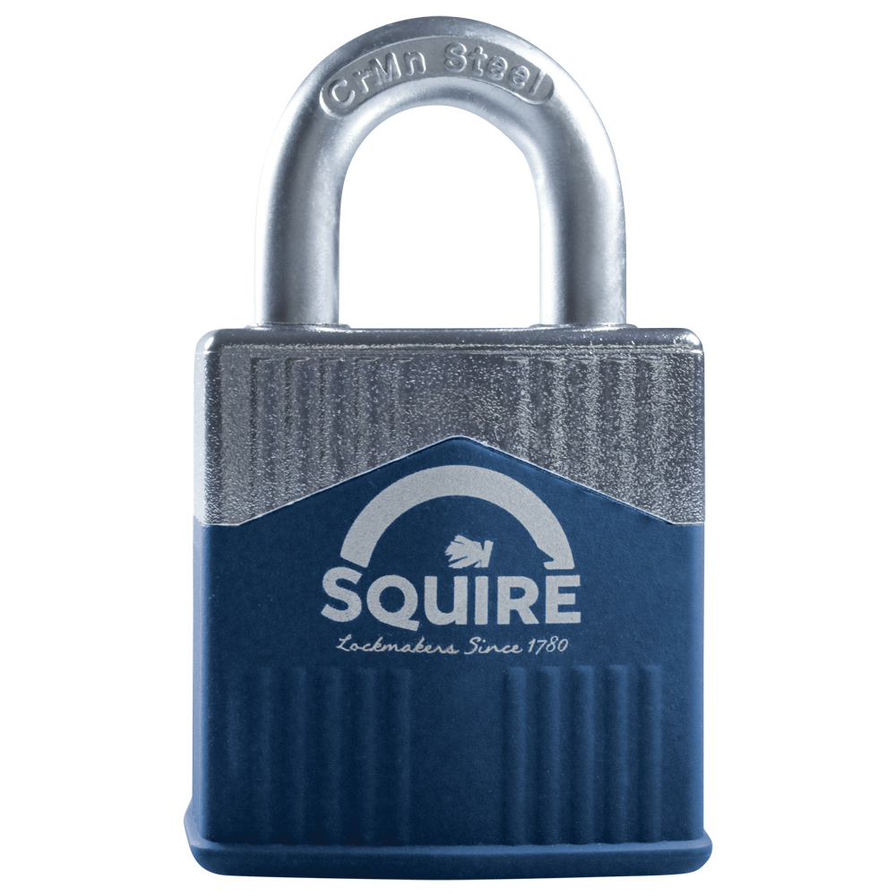 SQUIRE Warrior Open Shackle Padlock Key Locking 45mm - Blue & Silver