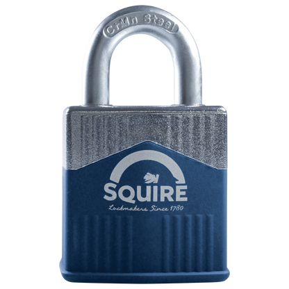 SQUIRE Warrior Open Shackle Padlock Key Locking 45mm - Blue & Silver