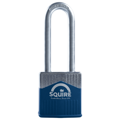 SQUIRE Warrior Long Shackle Padlock Key Locking 45mm - Blue & Silver