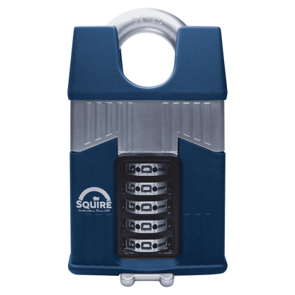 SQUIRE Warrior Closed Shackle Combination Padlock 65mm Pro - Blue & Silver