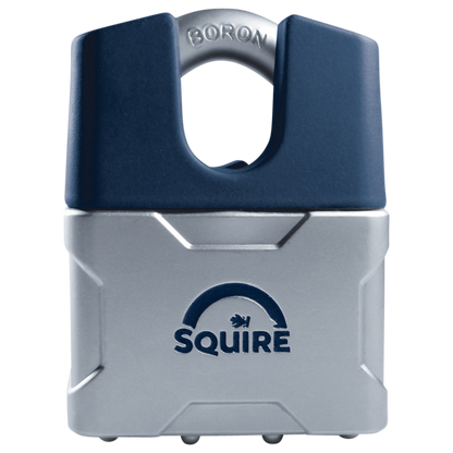 SQUIRE Vulcan Closed Boron Shackle Padlock Key Locking 50mm - Blue & Silver