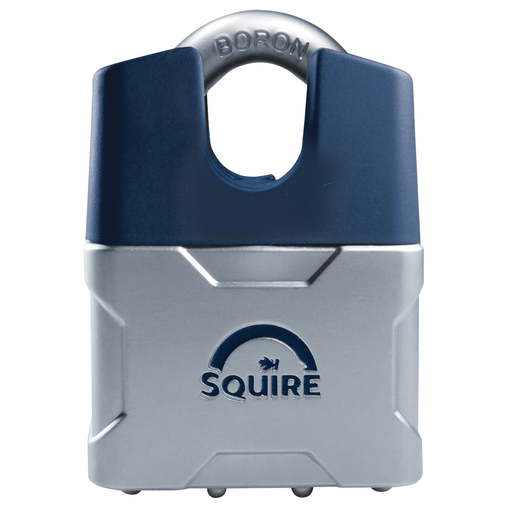 SQUIRE Vulcan Closed Boron Shackle Padlock Key Locking 45mm - Blue & Silver