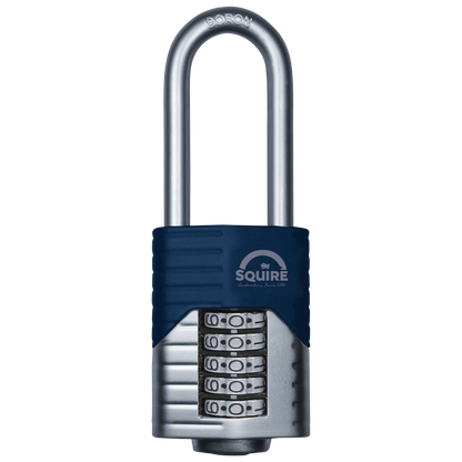 SQUIRE Vulcan Long Boron Shackle Combination Padlock 60mm - Blue & Silver