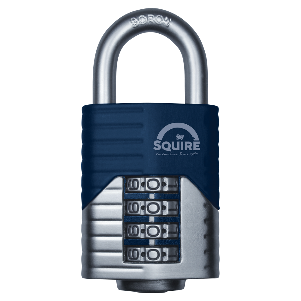 SQUIRE Vulcan Open Boron Shackle Combination Padlock 40mm Pro - Blue & Silver