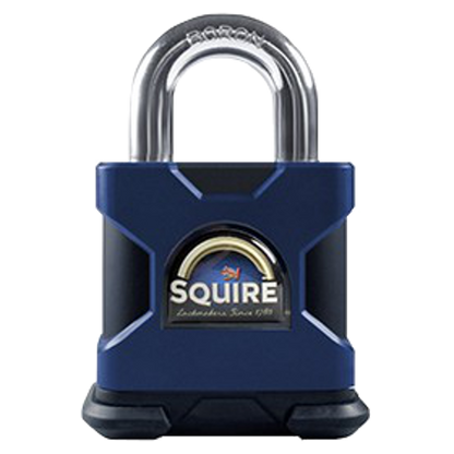 SQUIRE SS50EM Marine Grade Stronghold Open Shackle Padlock Body Only Open Shackle - Black & Blue