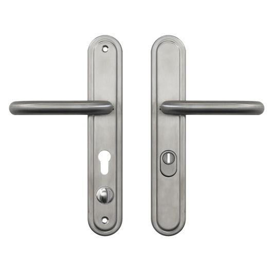 HOOPLY 918902 Security Container Door Handle With Cylinder Cover (Euro Profile) Right Hand - Silver