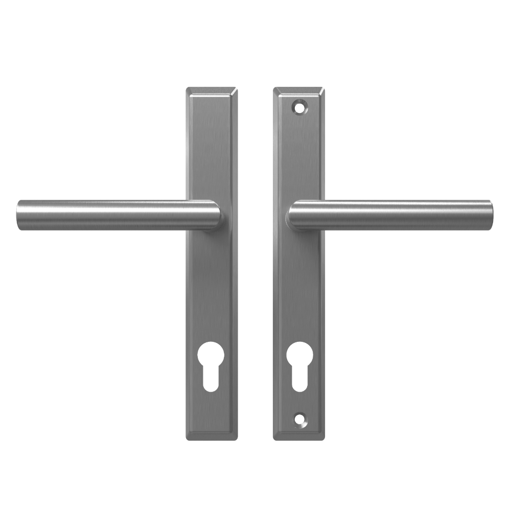 LOXTA Stealth Lever Handle (Euro External) - 211mm 92PZ Single Locking - Brushed Silver