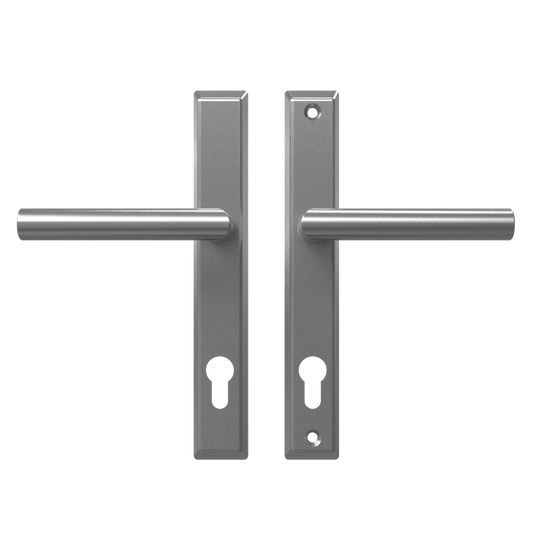 LOXTA Stealth Lever Handle (Euro External) - 211mm 92PZ Single Locking - Brushed Silver