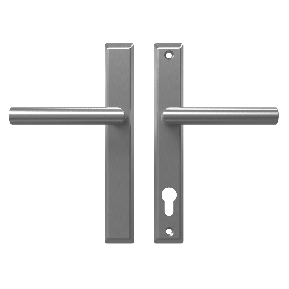 LOXTA Stealth Lever Handle (Blank External) - 211mm 92PZ Single Locking - Brushed Silver