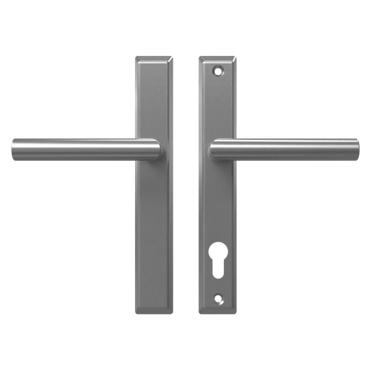 LOXTA Stealth Lever Handle (Blank External) - 211mm 92PZ Single Locking - Brushed Silver