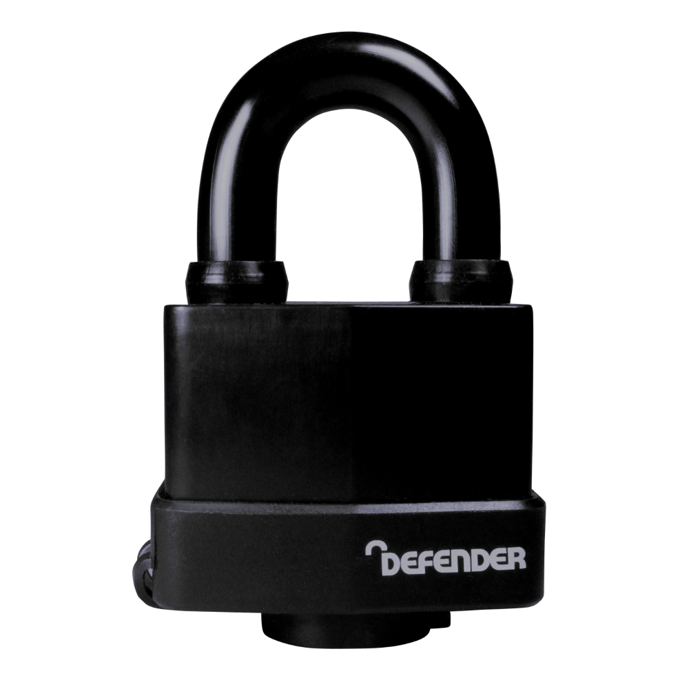 DEFENDER All Terrain Open Shackle Padlock 40mm Keyed To Differ - Black