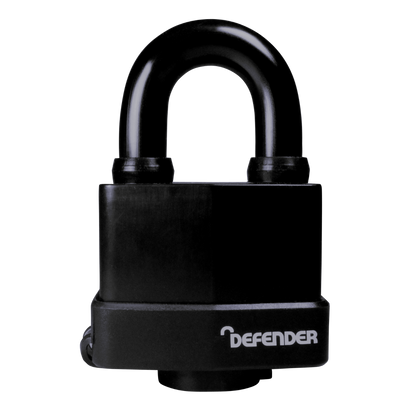 DEFENDER All Terrain Open Shackle Padlock 40mm Keyed To Differ - Black