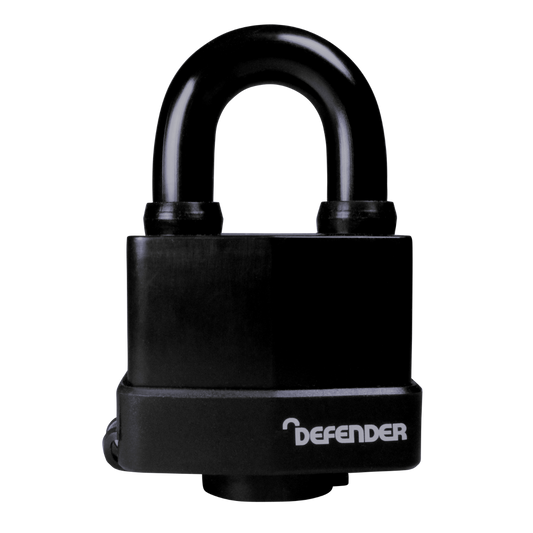 DEFENDER All Terrain Open Shackle Padlock 40mm Keyed To Differ - Black