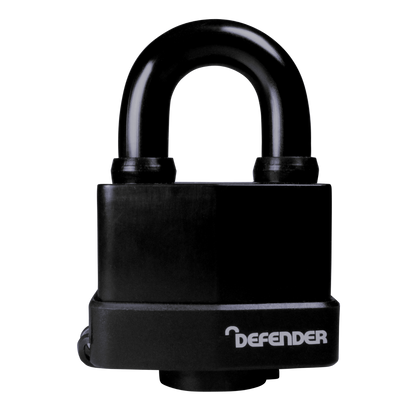 DEFENDER All Terrain Open Shackle Padlock 50mm Keyed To Differ - Black