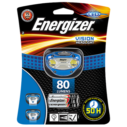 ENERGIZER Vision HD Headlight 80 Lumens 80 Lumens - Black & Blue