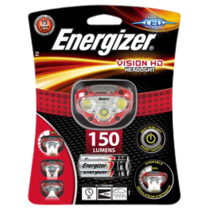 ENERGIZER Vision HD Headlight 150 Lumens 150 Lumens - Black & Red