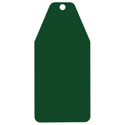 U-MARQ Rectangular Luggage Label Style Key Tag 75mm x 35mm - Green