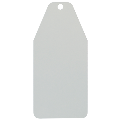 U-MARQ Rectangular Luggage Label Style Key Tag 75mm x 35mm - White