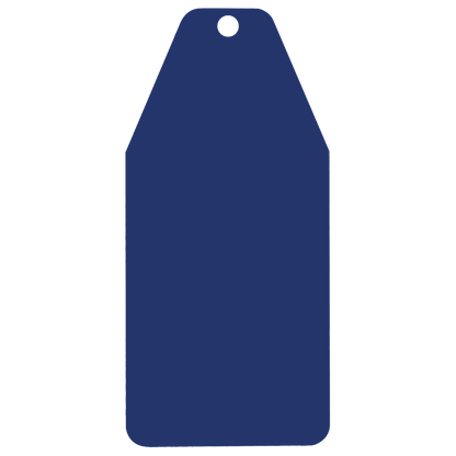 U-MARQ Rectangular Luggage Label Style Key Tag 75mm x 35mm - Blue