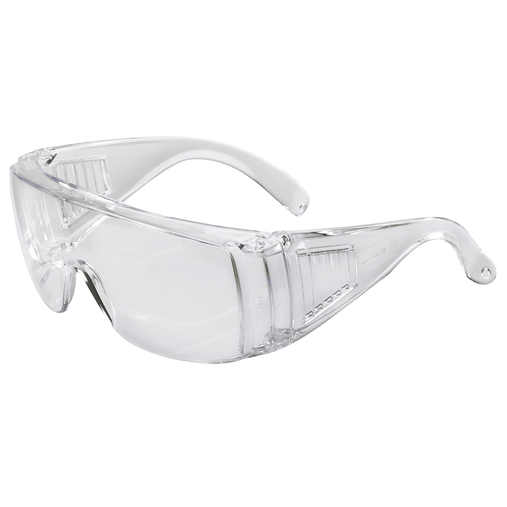 HILKA General Purpose Cover Safety Glasses Polycarbonate Anti-Static Lens - Clear