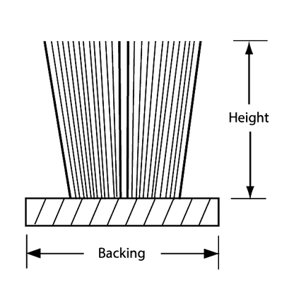 SCHLEGEL Weatherproof Pilebrush Seal 5.5mm High 4.8mm Backing 1m