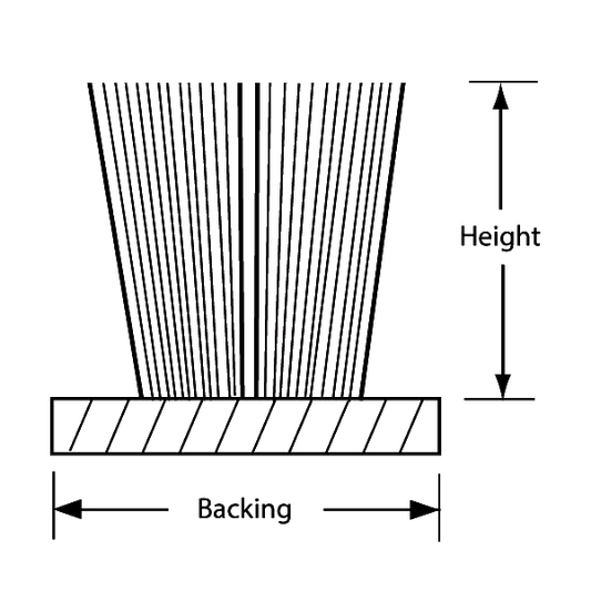 SCHLEGEL Weatherproof Pilebrush Seal 5.5mm High 4.8mm Backing 1m