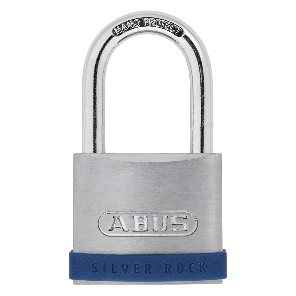 ABUS Silver Rock 5 Long Shackle Padlock 40mm Keyed To Differ Pro 40mm Shackle - Stainless Steel Effect