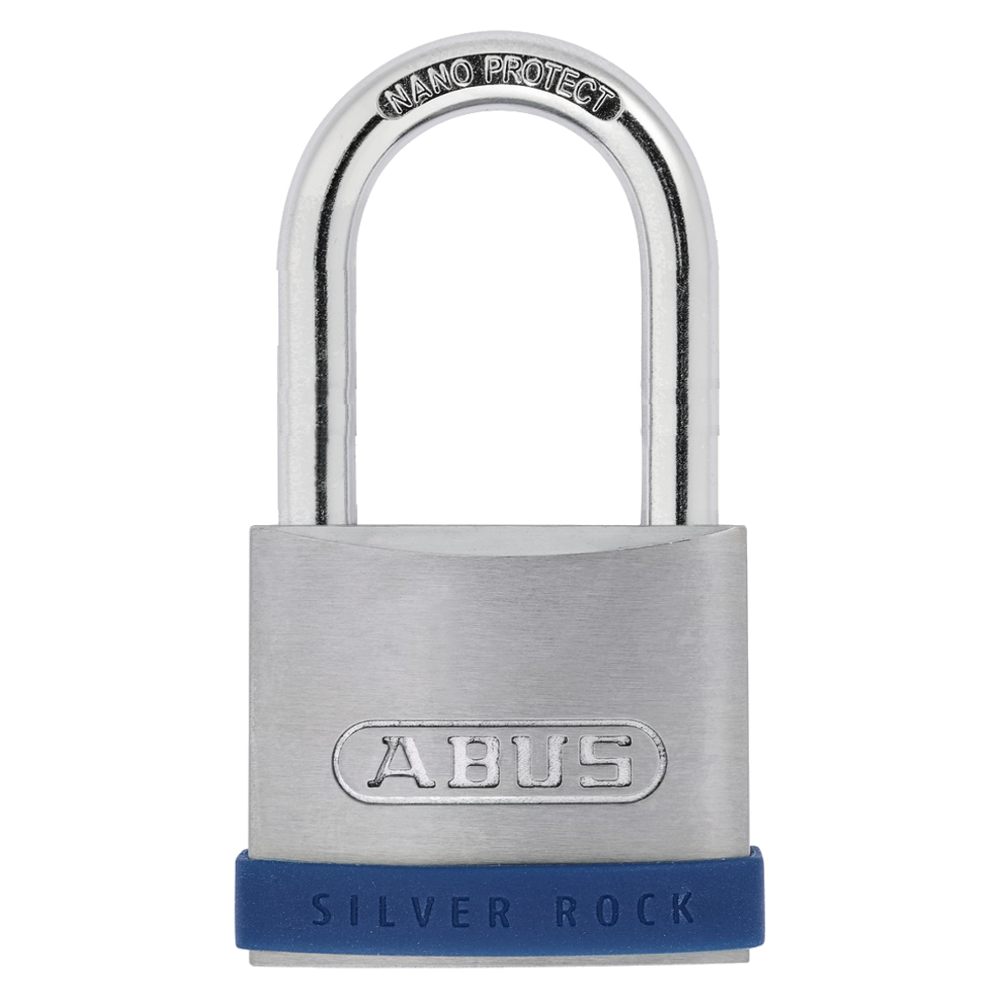 ABUS Silver Rock 5 Long Shackle Padlock 50mm Keyed Alike - Stainless Steel Effect