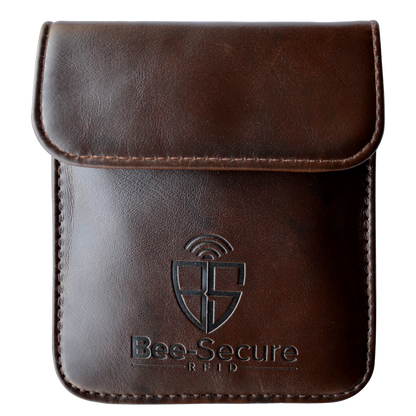 BEE-SECURE RFID Key Pouch - PU Leather PU Leather - Brown