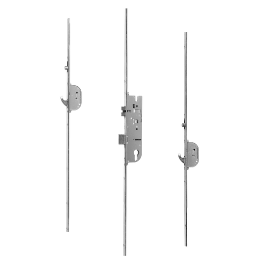 MACO Lever Operated Latch & Deadbolt Single Spindle - 2 Hook 2 Roller 45/92