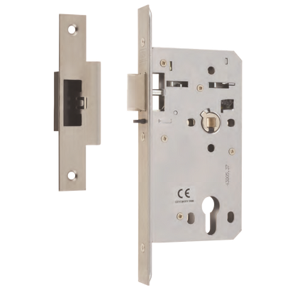 UNION 60mm HD72 Deadlocking Mortice Nightlatch Square - Stainless Steel