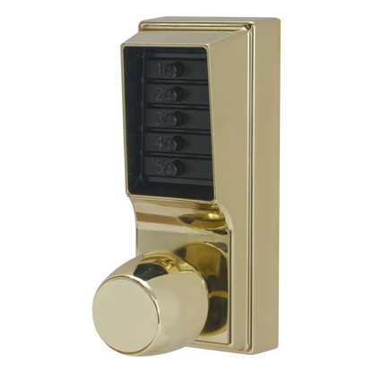 DORMAKABA Simplex 1000 Series 1011 Knob Operated Digital Lock 1011-03 - Polished Brass