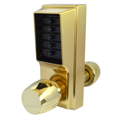 DORMAKABA Simplex 1000 Series 1031 Knob Operated Digital Lock With Passage Set 1031-03 - Polished Brass