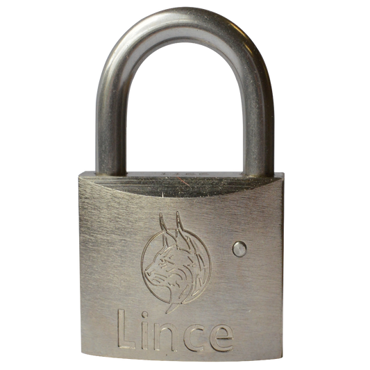 LINCE Nautic Brass Body Corrosion Resistant Open Shackle Padlock 30mm - Stainless Steel