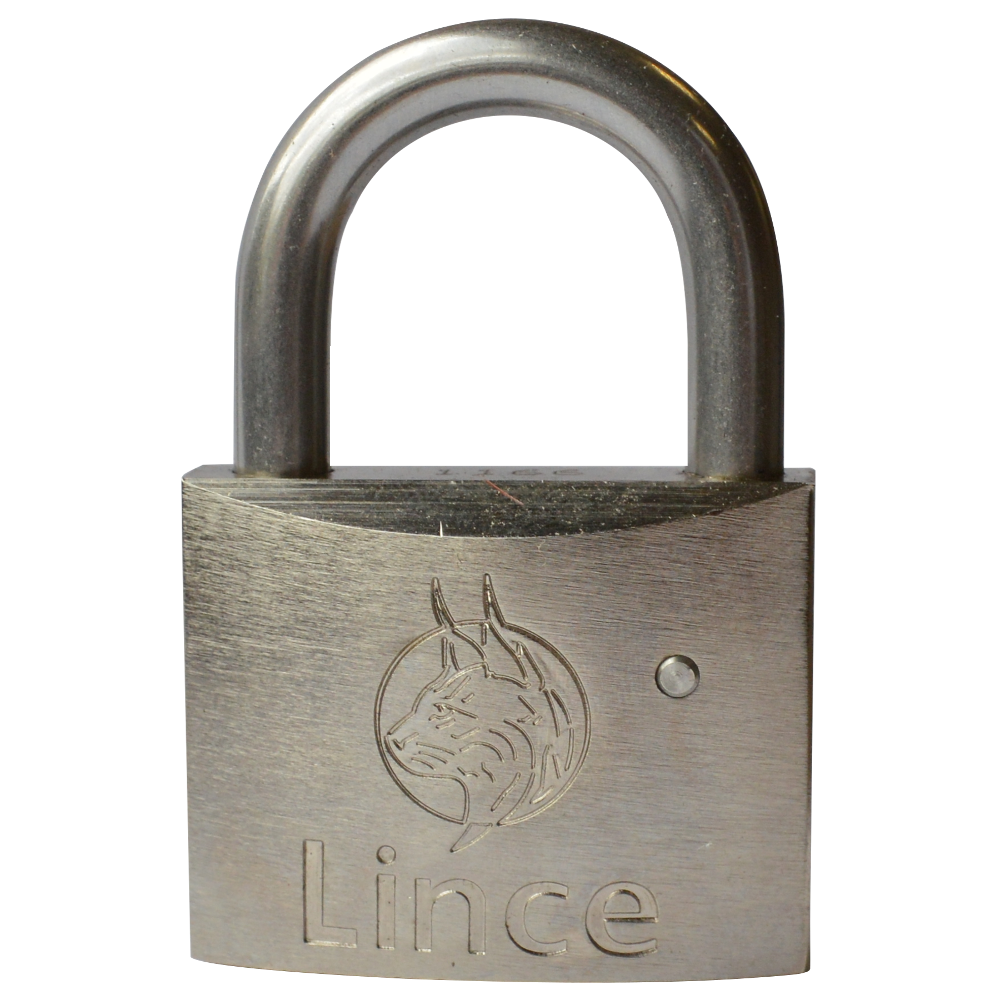 LINCE Nautic Brass Body Corrosion Resistant Open Shackle Padlock 55mm - Stainless Steel