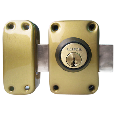 LINCE Rim Deadlock 3916 Keyed Both Sides Keyed Both Sides - Gold