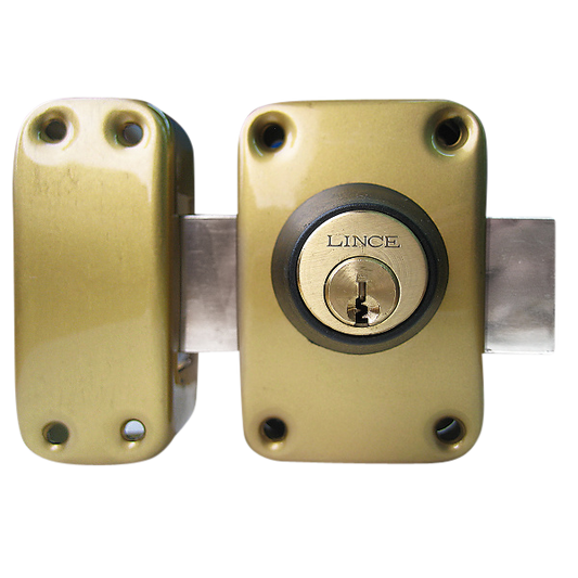 LINCE Rim Deadlock 3916 Keyed Both Sides Keyed Both Sides - Gold