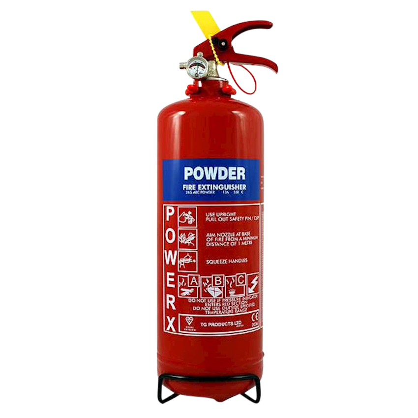 THOMAS GLOVER PowerX Fire Extinguisher - ABC Dry Powder 1Kg - Red